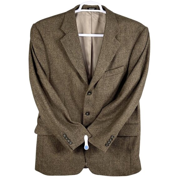 John Ashford Mens 41R Brown Soft Wool Camelhair Blend Tweed Sport Coat Old Money - Picture 4 of 16